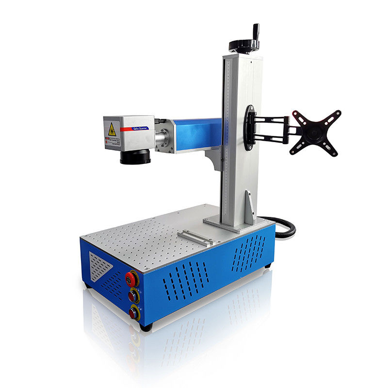 Desktop 20W 80khz Metal Fiber Laser Marking Machine With Z Axis