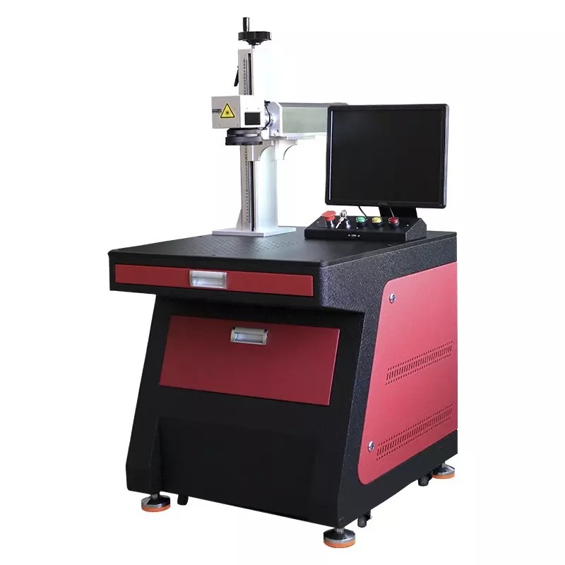 Hand Held 120W 50Hz Metal Fiber Laser Engraving Machine With Table