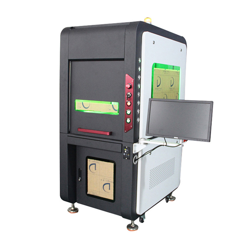 100W Laser Fiber Marking Machine , 7m/S Desktop Laser Marker