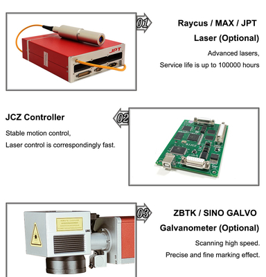 20w 30w 50w Raycus Jpt Laser Engraving Machine For Metal Plastic Leather