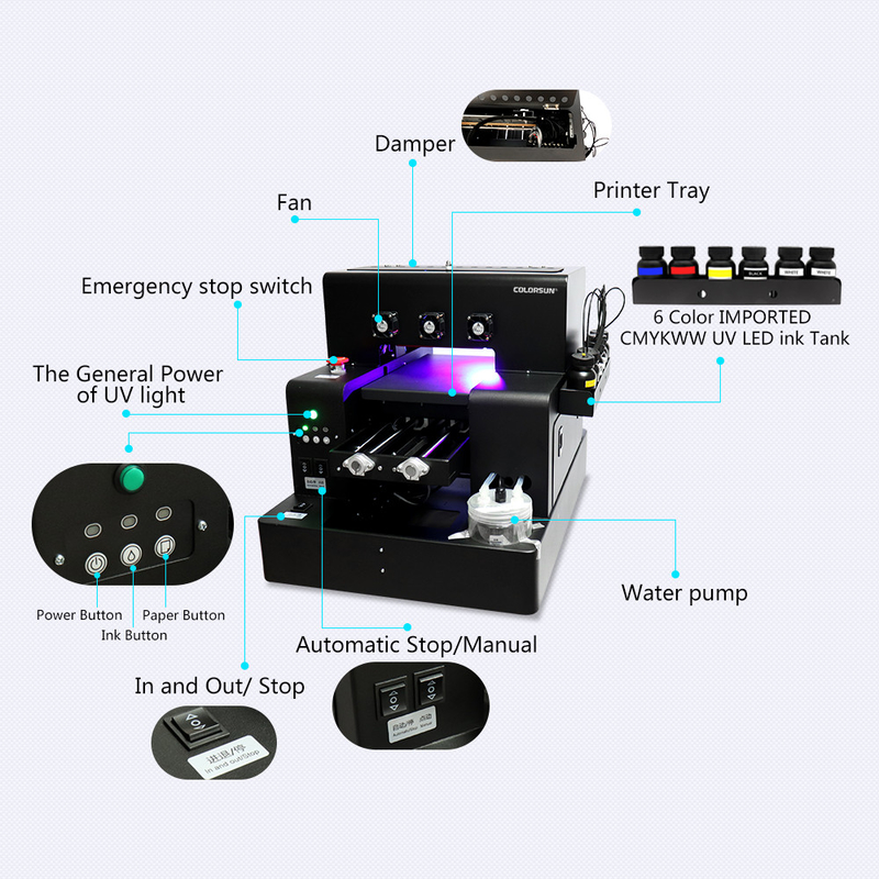 multifunctional A4 digital inkjet t-shirt printer with RIP software