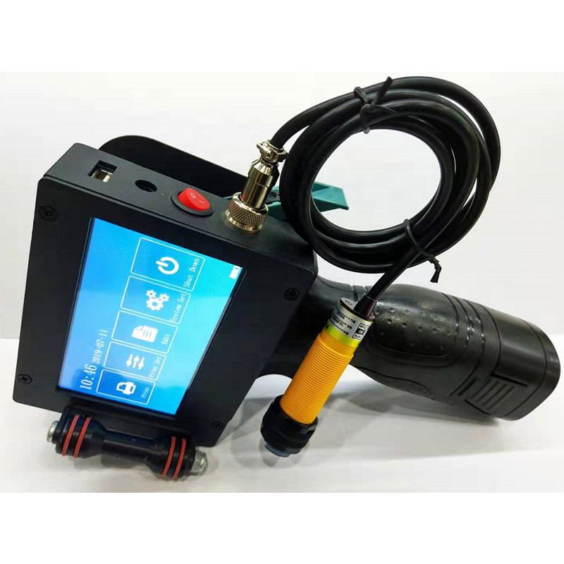Convenient Battery Powered Handheld Inkjet Printer with Touch Screen and Single Color Printing Dimensions 23.8*12*12.5cm