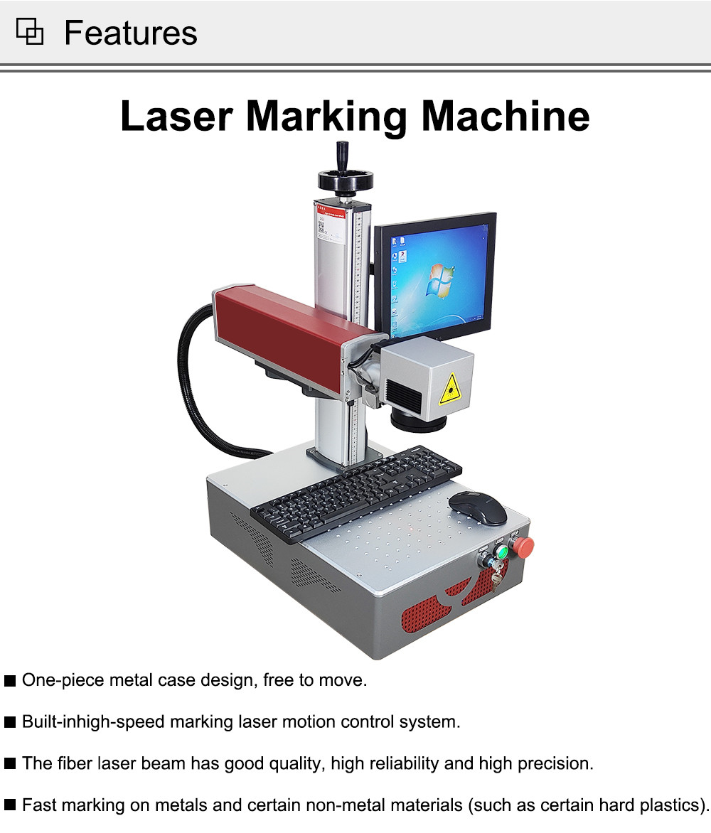 20w 30w 50w Raycus Jpt Laser Engraving Machine For Metal Plastic Leather